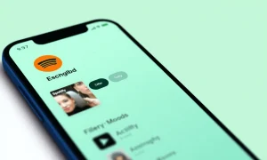 Spotify smart filters interface showing activity, mood, and genre filtering options on mobile app