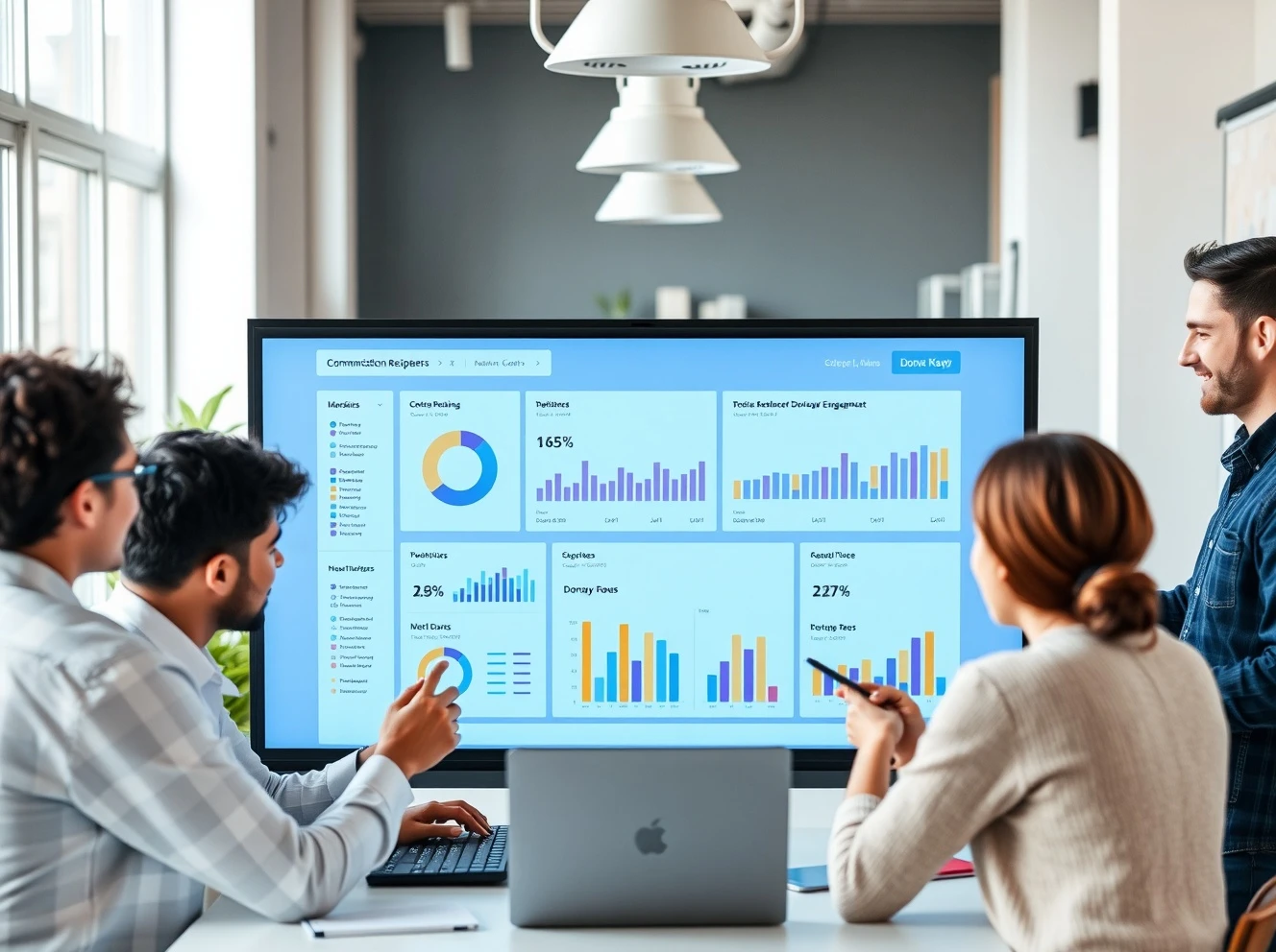 Springly nonprofit communication tools dashboard showing donor engagement metrics and team collaboration