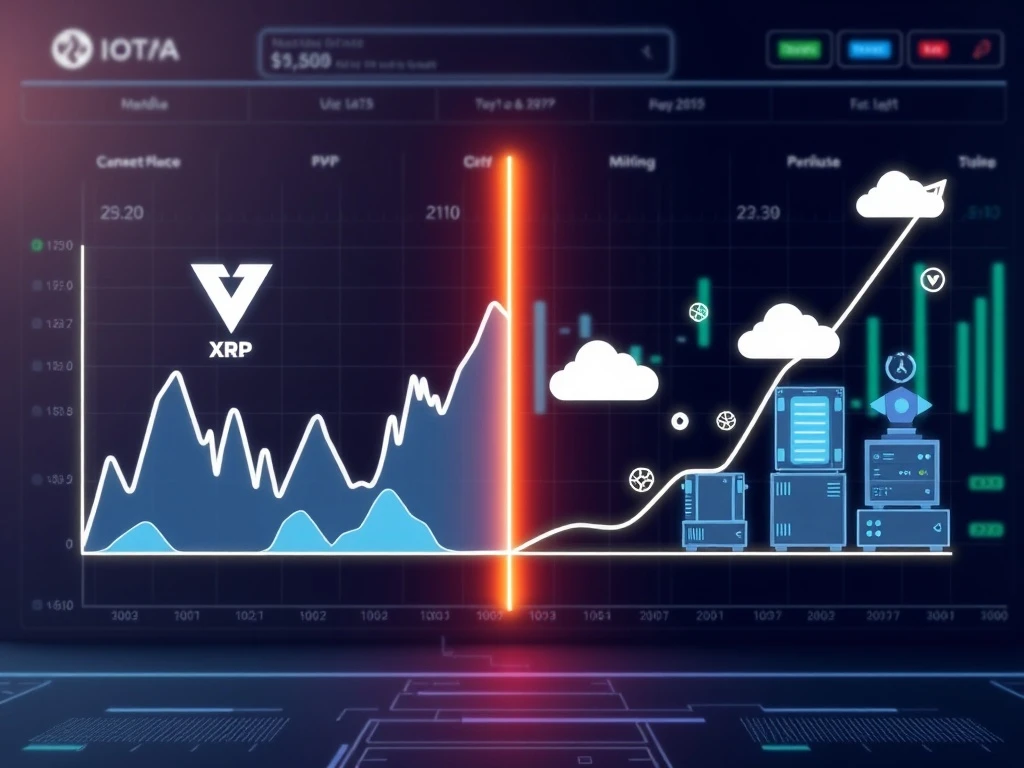 Stable passive income through IOTA Miner cloud mining versus volatile XRP price movements