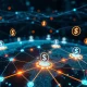 Stablecoin infrastructure connecting global financial networks with blockchain technology and digital transactions