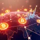 Growing stablecoin market visualization showing digital currency expansion across global financial networks