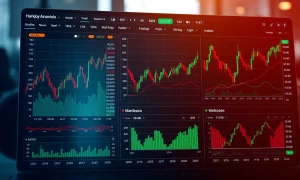Powerful stock market ideas displayed on financial dashboard with trending charts and market indicators