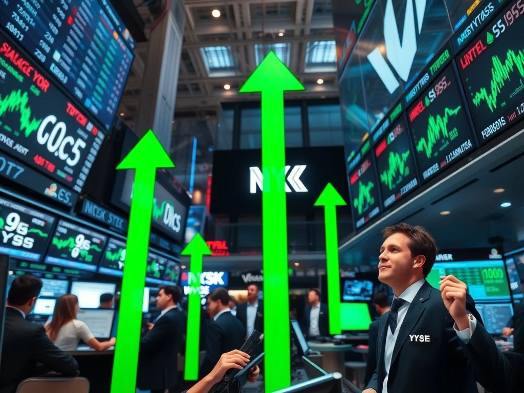 Stock market today showing positive recovery trends with green indicators and upward momentum