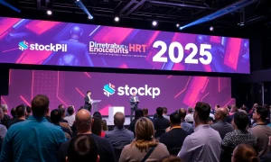 StockPil Disrupt 2025 conference stage with tech leaders discussing IPO strategies for startups