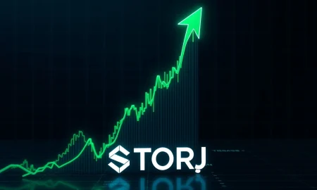 Dramatic STORJ price surge chart showing massive 24-hour gain amid cryptocurrency volatility