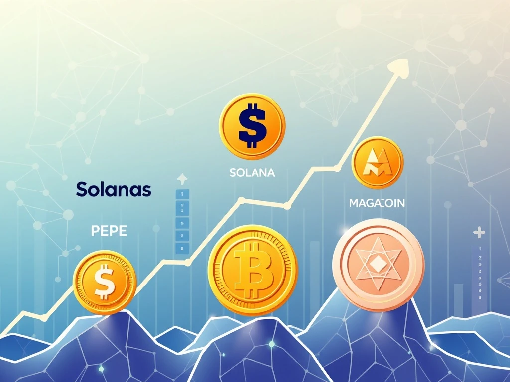 Strategic altcoin cycle investment opportunities showing Solana, PEPE, and MAGACOIN growth potential