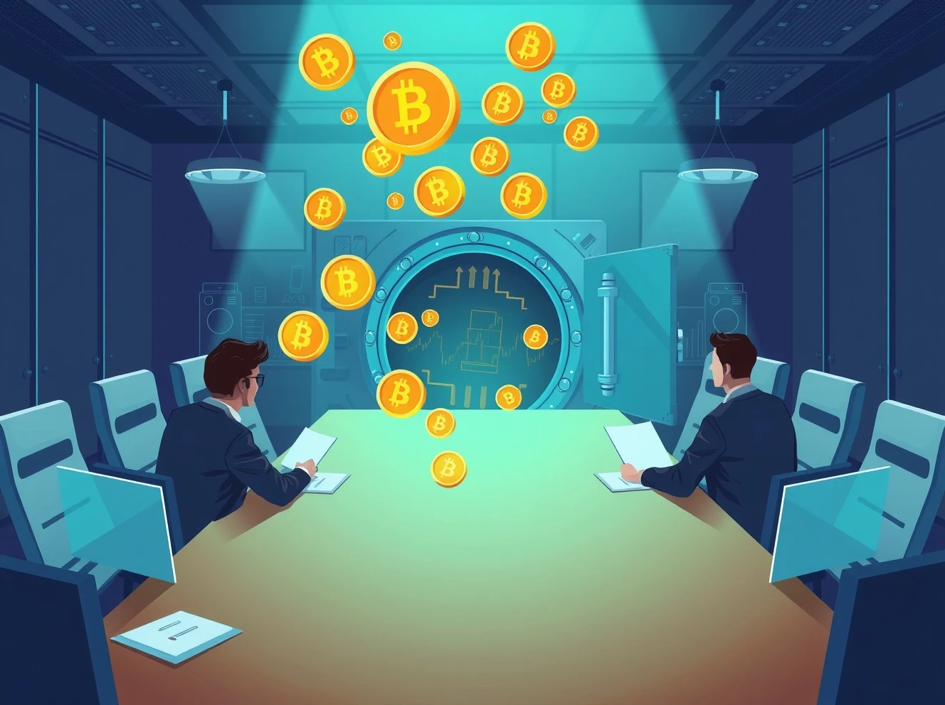 Corporate Bitcoin acquisition strategy showing institutional crypto investment growth