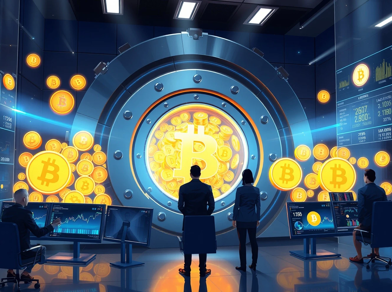 Strategy's growing bitcoin reserves displayed on corporate financial dashboard with real-time tracking