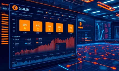 Institutional STRK staking platform showing real-time yield percentages and blockchain network integration