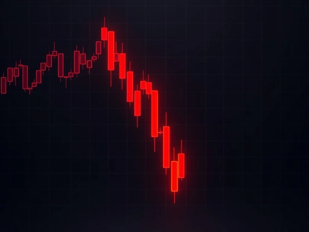 SUI token crash showing dramatic price collapse and extreme market volatility