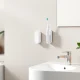 Sustainable toothbrush with magnetic wall mount eliminating bathroom gunk