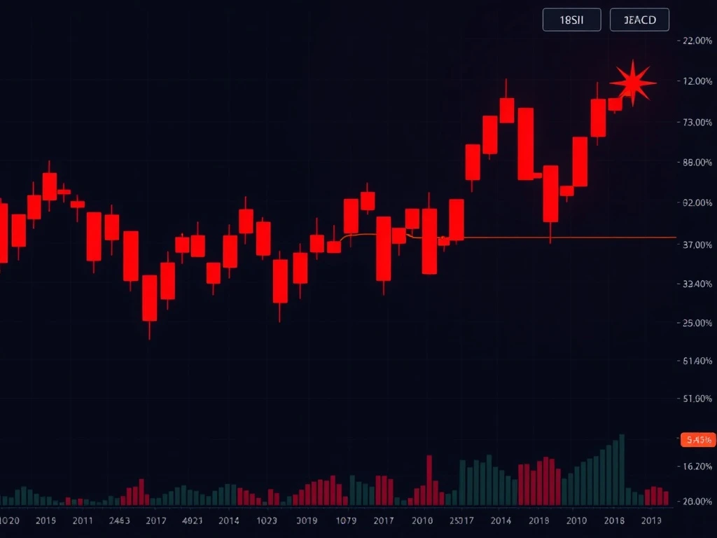 SXT cryptocurrency dramatic price crash chart showing bearish technical indicators