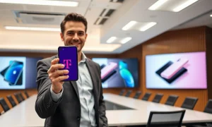 T-Mobile CEO discussing Apple iPhone partnership strategy during product launch announcement