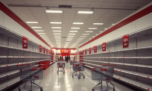 Target shoppers avoiding empty store after failed marketing strategy implementation