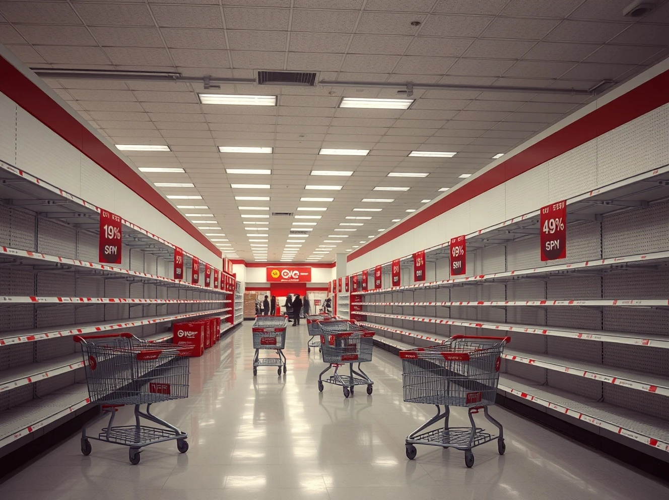 Target shoppers avoiding empty store after failed marketing strategy implementation