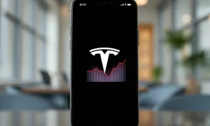 Tesla advertising spending decline on X platform shown through analytics dashboard