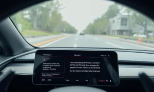 Tesla dashboard displaying security warnings about concerning customer behavior patterns