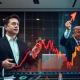 Tesla stock performance chart showing dramatic recovery after political controversy