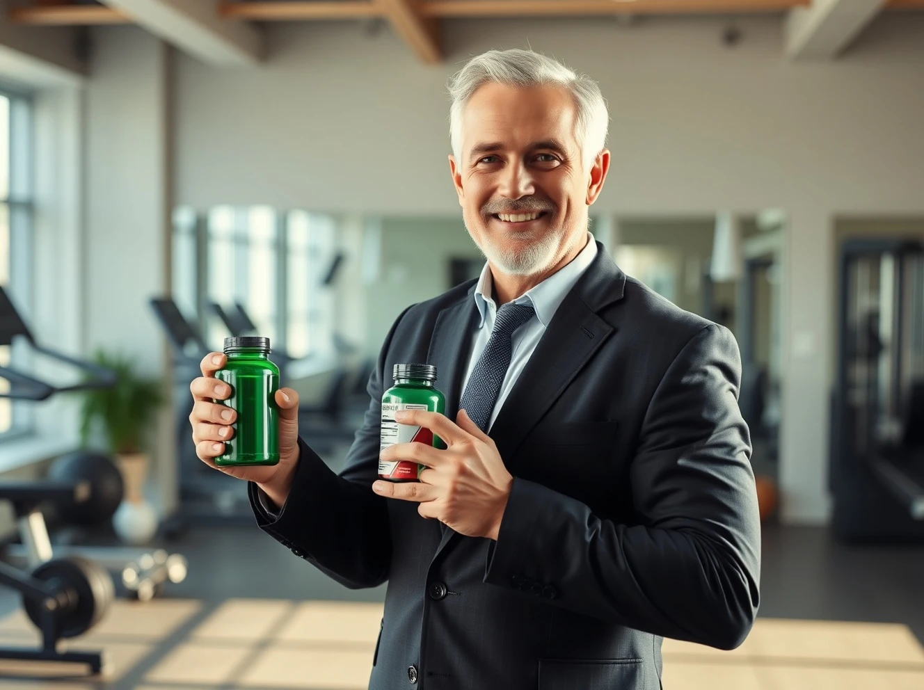 Joe LoGalbo holding TestoGreens MAX supplement for men's health and vitality