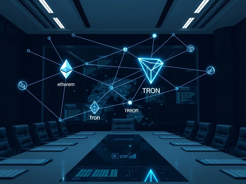 Tether blockchain shift strategy showing network optimization between major and legacy chains