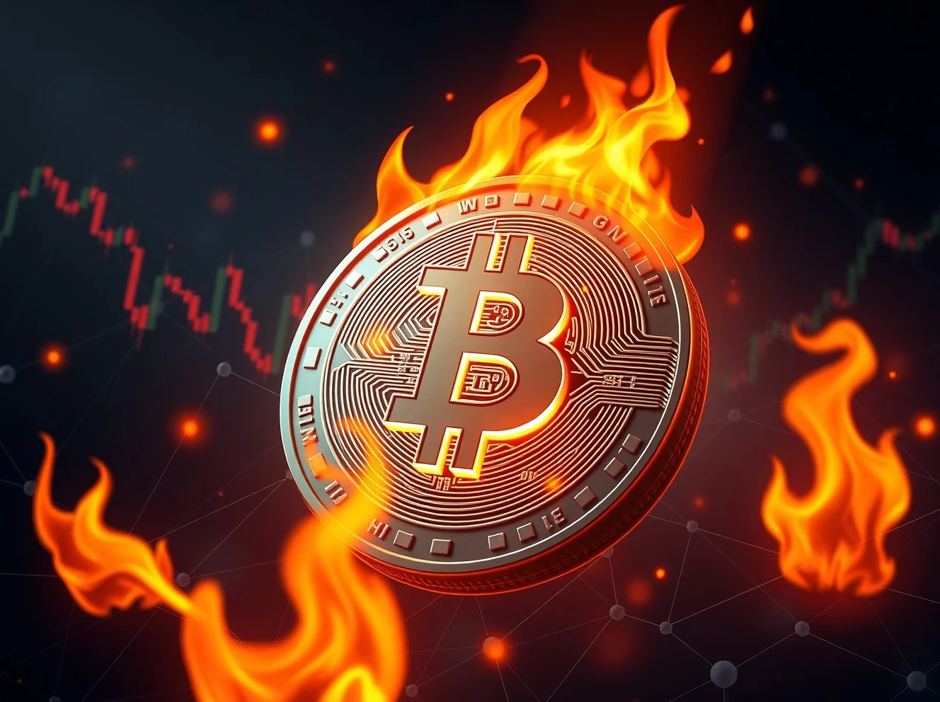 Massive USDT burn event showing token reduction and market impact visualization