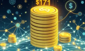 Historic $171 billion Tether USDT supply growth and market impact visualization