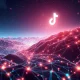 AI training data flowing from TikTok platform into neural network for machine learning