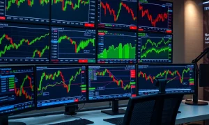 Dynamic stock market dashboard showing today's critical moving stocks with real-time performance indicators