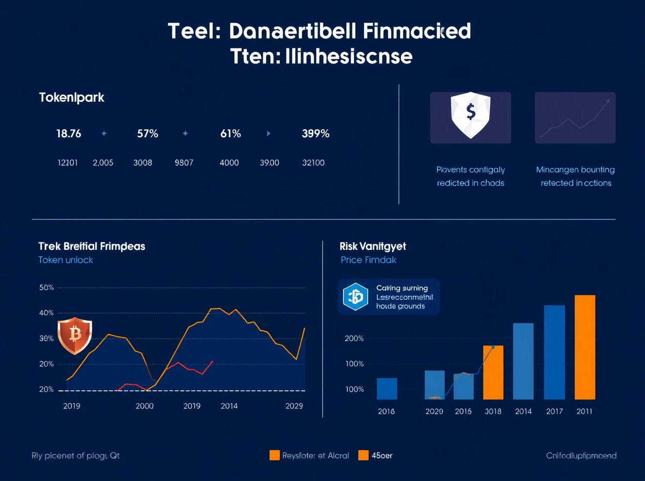 Strategic token unlocks risk management dashboard showing price impact and hedging strategies