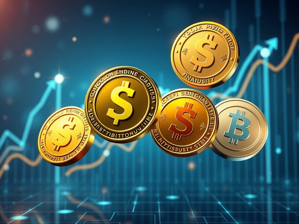 Top altcoins under $1 with growth potential and blockchain technology visualization
