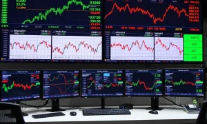 Top stocks performance dashboard showing today's major market movers including Macy's and Alphabet