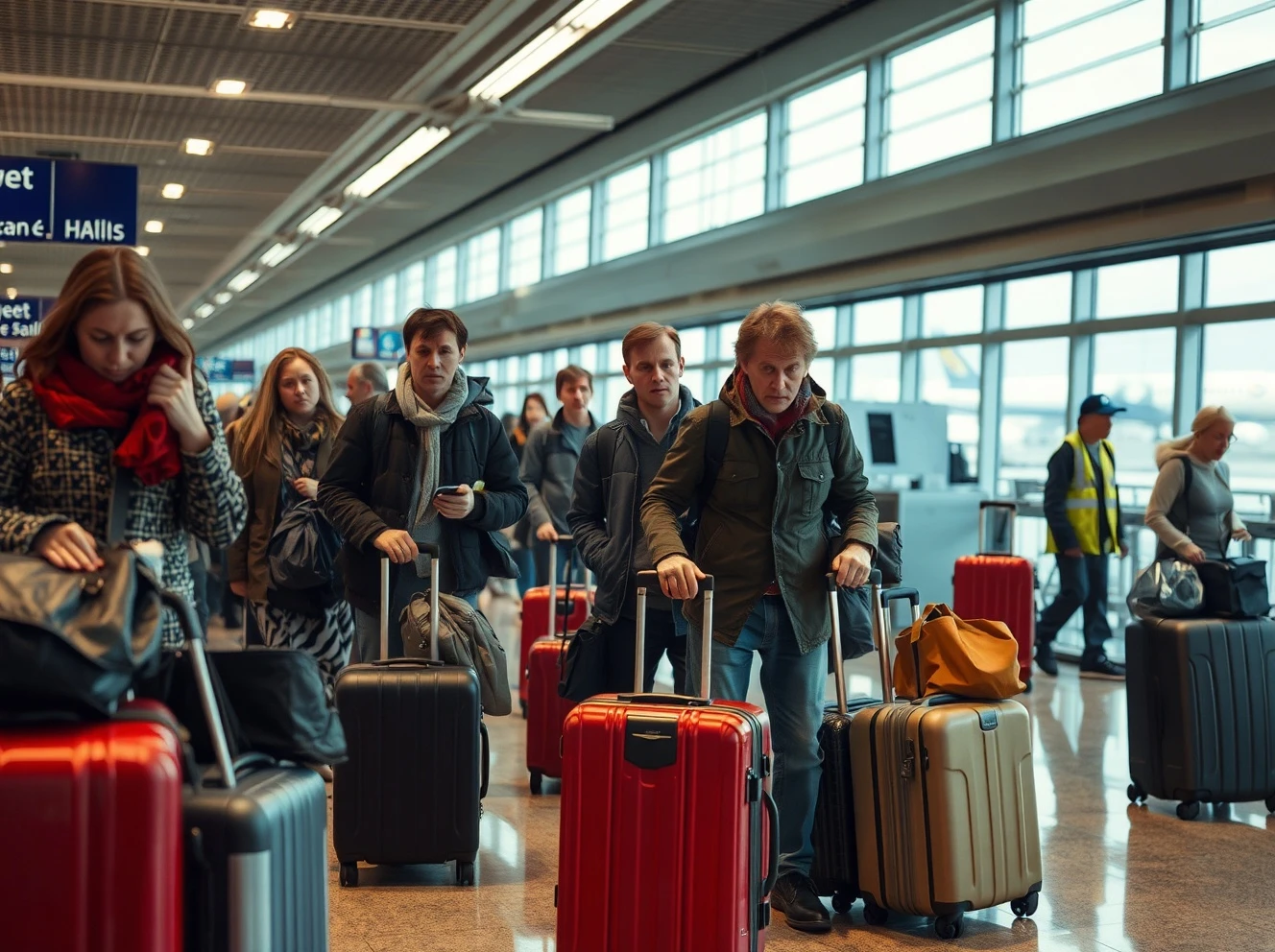 Tour operator bankruptcy leaves travelers stranded at European airport with luggage