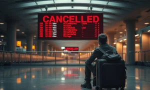 Travel company bankruptcy leaves passengers stranded with uncertain refunds at empty airport terminal