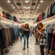 Shoppers experiencing the treasure hunt retail strategy at TJ Maxx discovering fashion finds