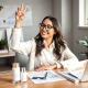Tropic Skincare founder celebrating business success with profit growth charts