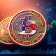 American Bitcoin stock chart showing dramatic 90% surge on Nasdaq debut