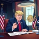 President Trump signing the TikTok deal executive order to save US operations