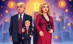Trump crypto empire analysis showing blockchain investments and financial impact