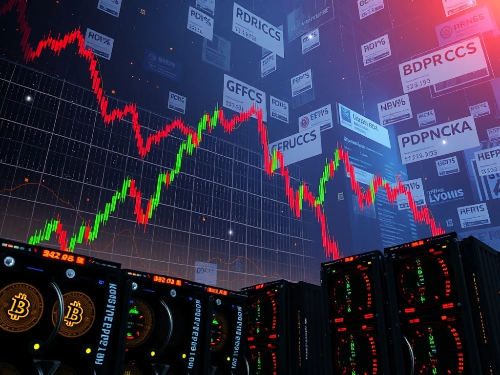 Trump policy causing Hut 8 shares to plummet on stock market chart