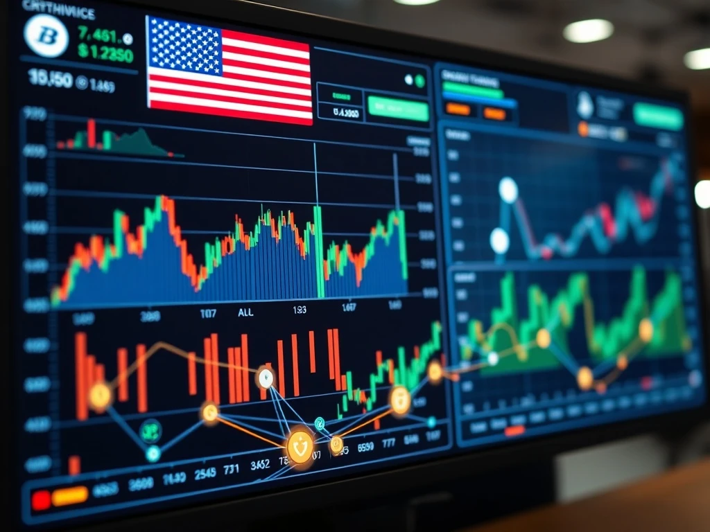 Trump family crypto strategy dashboard showing digital asset performance and blockchain network connections