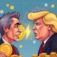 Political battle between Trump memecoin and Newsom's satirical cryptocurrency challenge