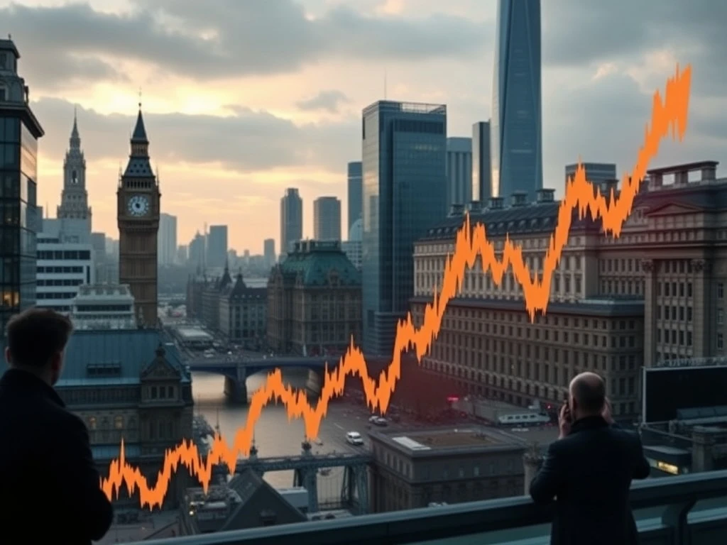 UK borrowing costs crisis showing soaring government bond yields and economic uncertainty