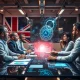 UK business leaders discussing urgent AI adoption strategies with digital interface