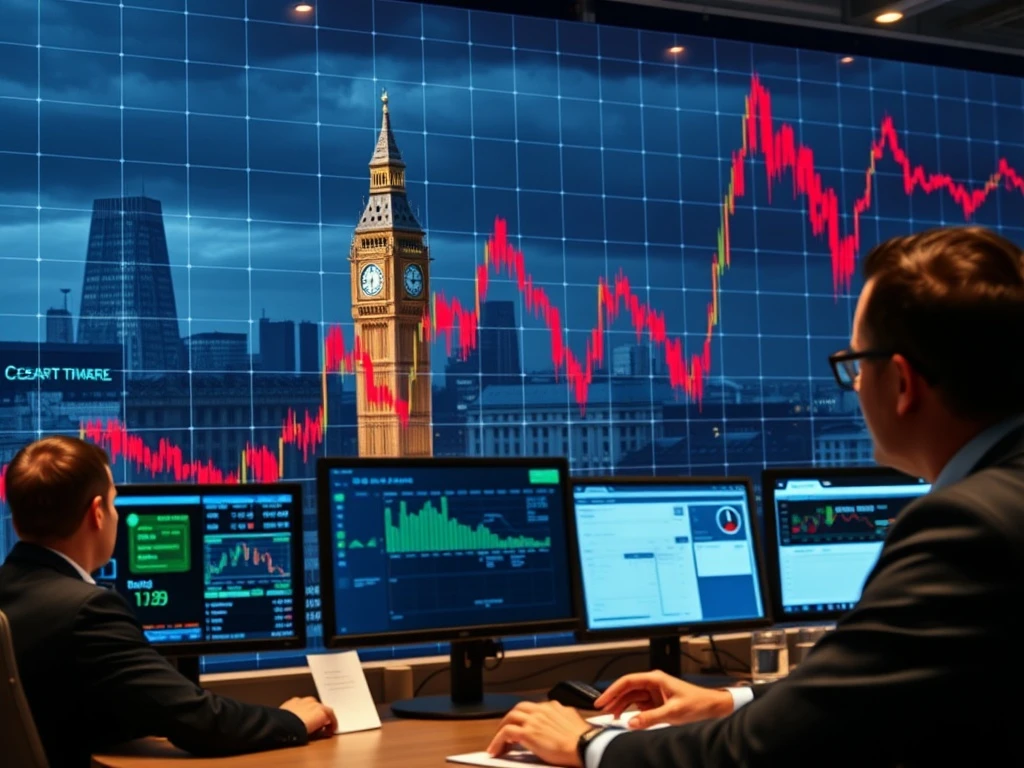UK gilt yields chart showing dramatic 27-year high surge in government borrowing costs