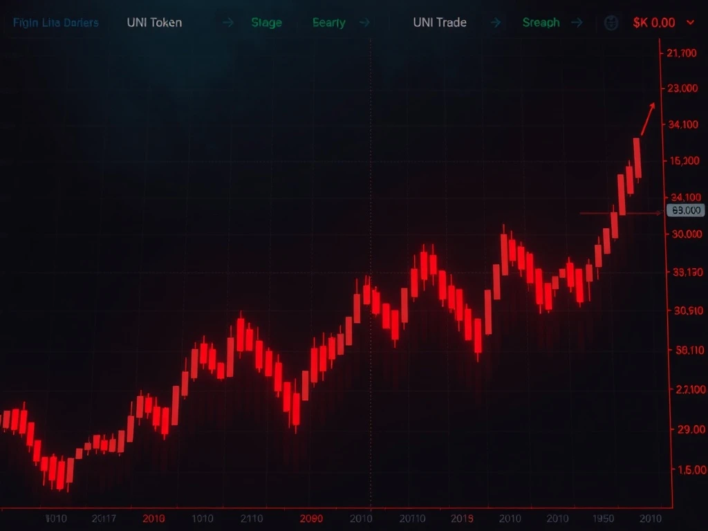 UNI token price collapse showing dramatic bearish momentum and market decline