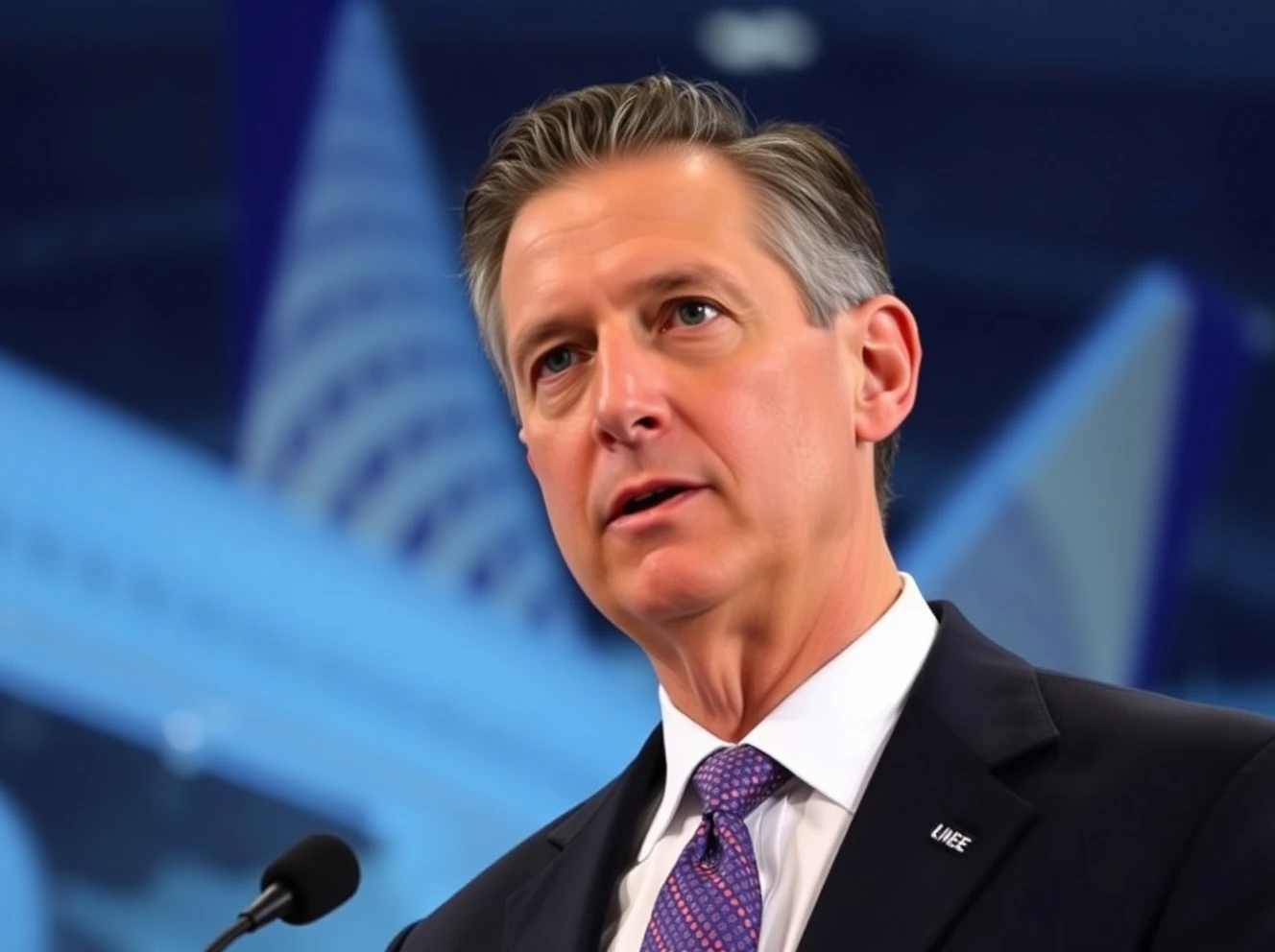 United Airlines CEO presenting transformative strategy for the legacy carrier during press conference