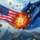 US and EU digital asset policies discussion with blockchain technology background