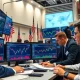 US regulators enabling institutional spot crypto trading with Wall Street professionals analyzing digital asset markets