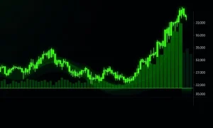 USUAL cryptocurrency surge price chart showing dramatic 185% gain with trading volume indicators
