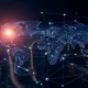 Enterprise blockchain network connecting global businesses with transparent supply chain tracking technology